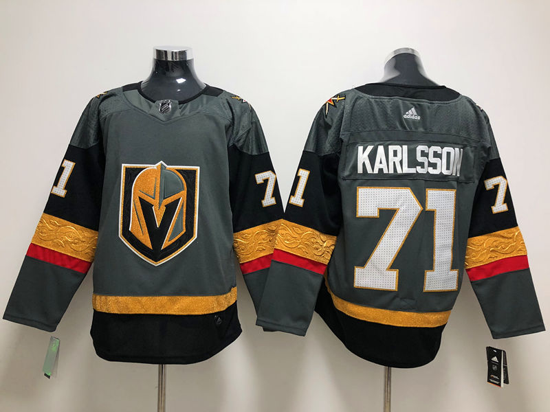Men's Vegas Golden Knights William Karlsson #71 Gray Breakaway Jersey